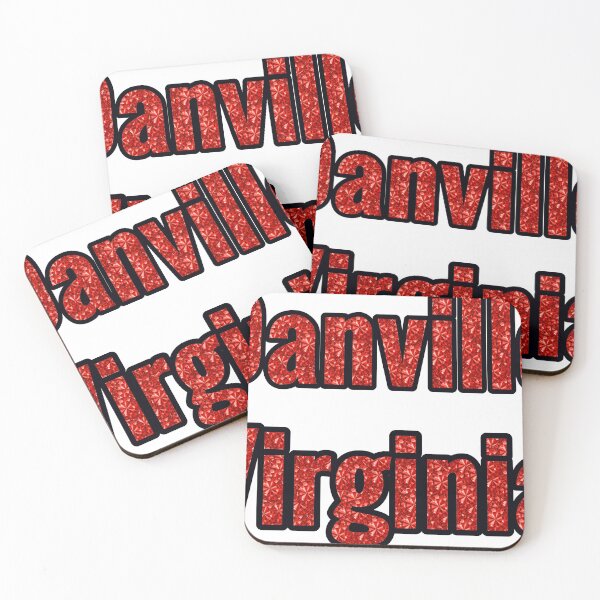 Item preview, Danville Virginia City Name With Red Rhinestone designed and sold by TheIconSmith.