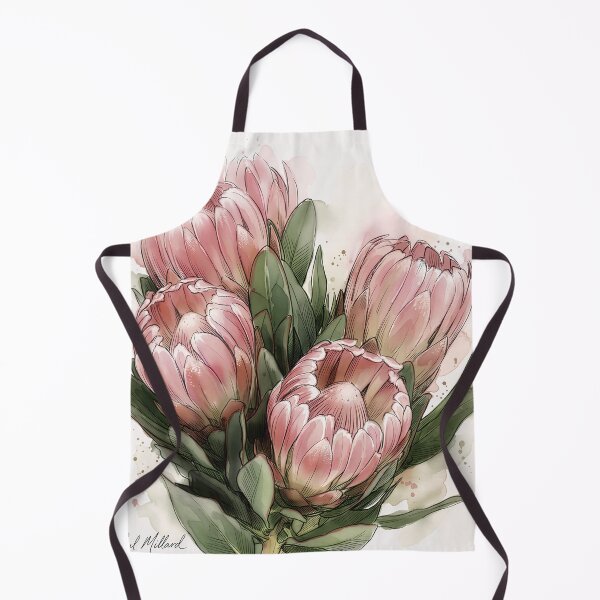 Item preview, Heritage Bloom: Watercolor South African Pink Protea Botanical Art designed and sold by pm32 ⭐⭐⭐⭐⭐.