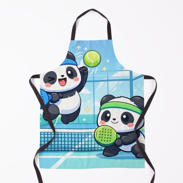 Item preview, Kawaii Panda Padel Match - Cute Sport Duo Illustration. designed and sold by Lylysun.