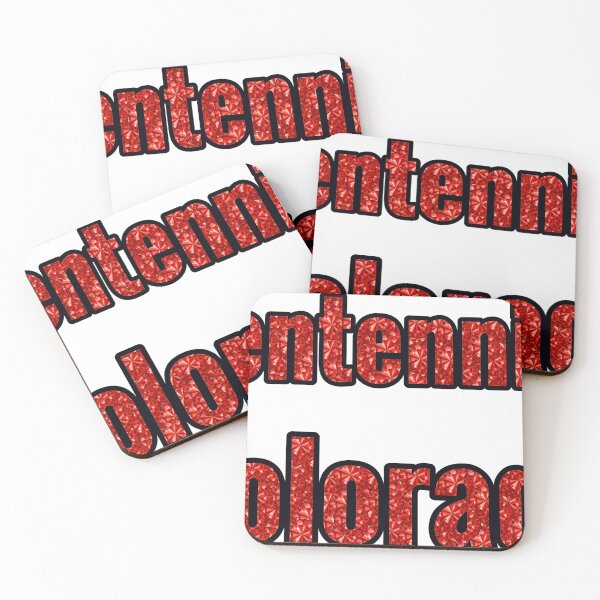 Item preview, Centennial Colorado City Name With Red Rhinestone designed and sold by TheIconSmith.