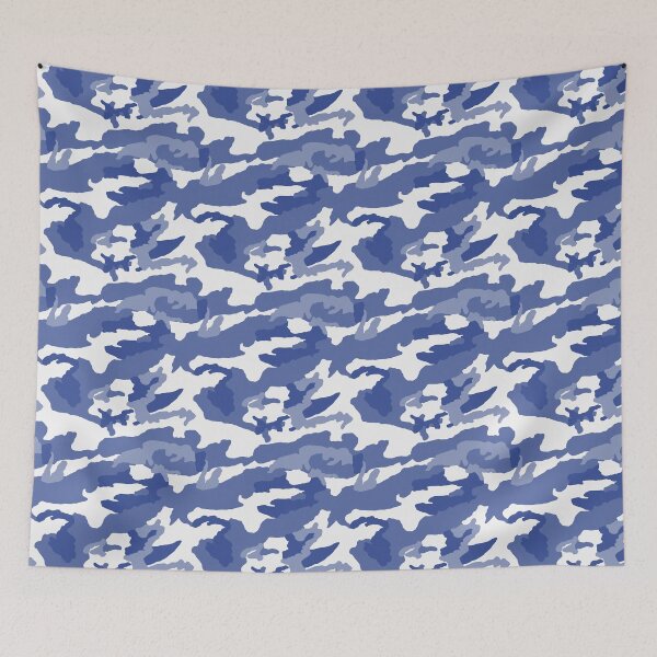 Item preview, White And Royal Blue Camo Pattern Seamless designed and sold by pattern-archive.