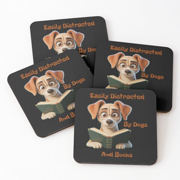 Item preview, Easily Distracted by Books and Dogs | Cozy Reader Life designed and sold by Versik-.