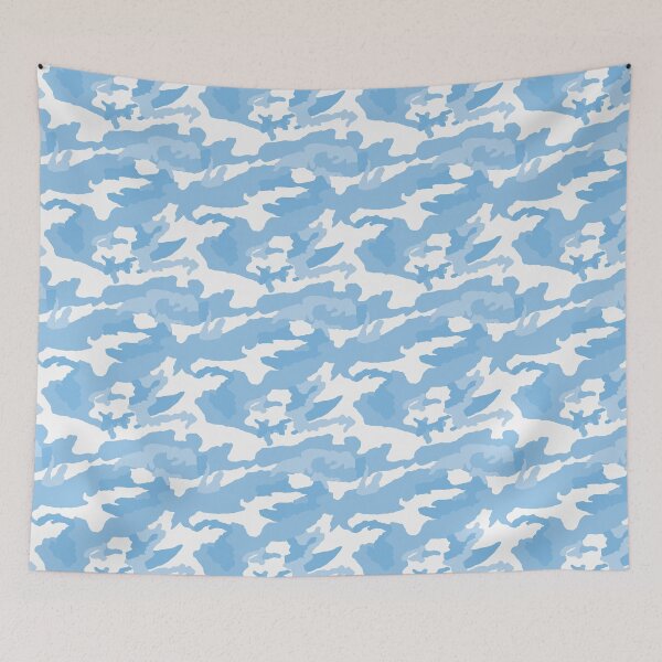 Item preview, White And Sky Blue Camo Pattern Seamless designed and sold by pattern-archive.