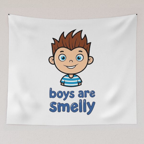Item preview, “Boys Are Smelly” – Fun Cartoon Shirt for Kids designed and sold by Pollock.
