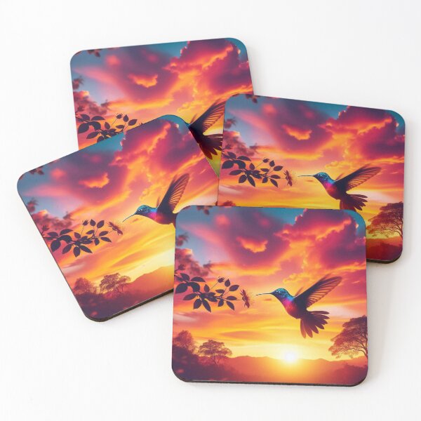Item preview, "Sunset Hummingbird Dreamscape" designed and sold by Dogandesighn.