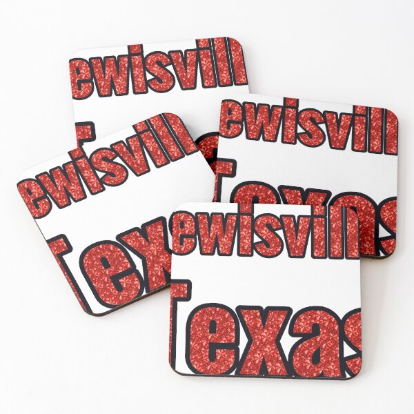 Item preview, Lewisville Texas City Name With Red Rhinestone designed and sold by TheIconSmith.