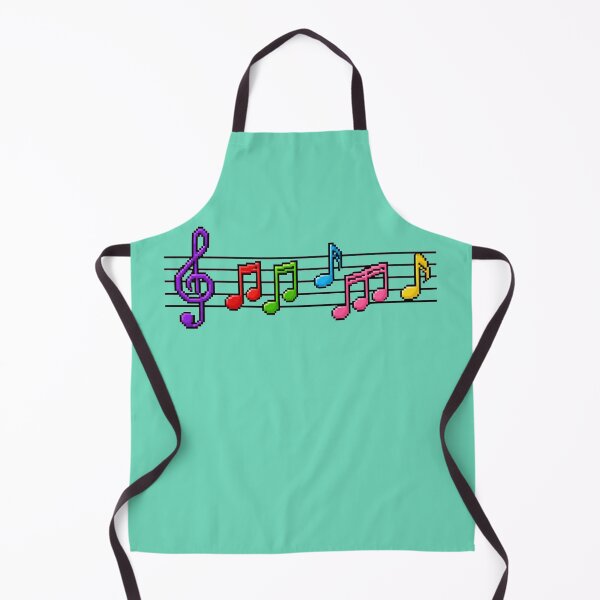 Item preview, Pixel Art Colorful Music Notes on Staff designed and sold by Sn1ver.