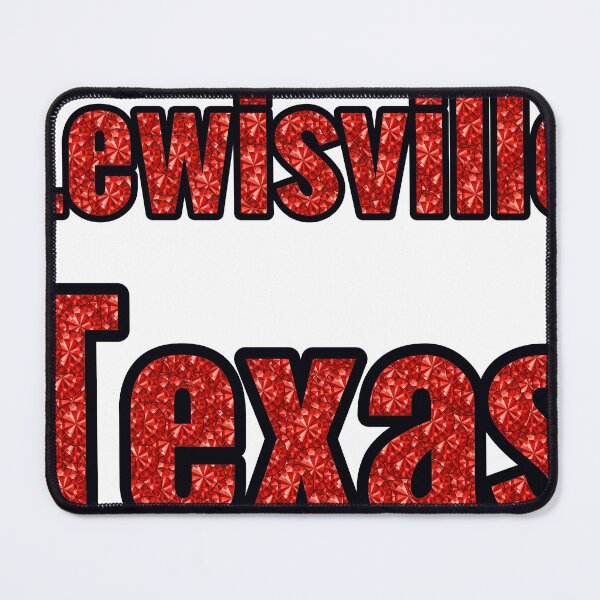 Item preview, Lewisville Texas City Name With Red Rhinestone designed and sold by TheIconSmith.