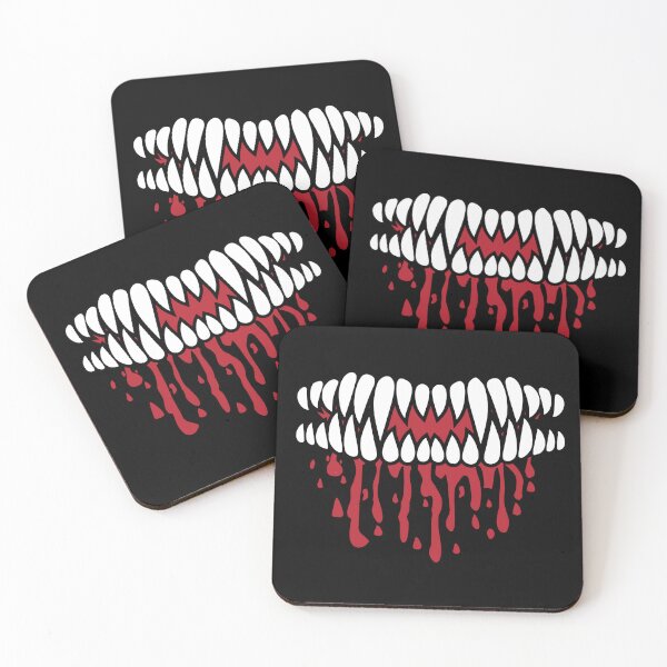 Item preview, Spooky Vampire Face — Aesthetic Halloween Vampire Teeth Art designed and sold by BubblePieces.