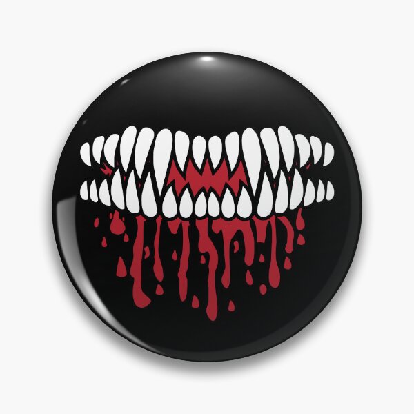 Item preview, Spooky Vampire Face — Aesthetic Halloween Vampire Teeth Art designed and sold by BubblePieces.