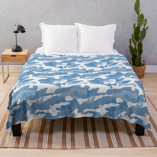 Item preview, White And Steel Blue Camo Pattern Seamless designed and sold by pattern-archive.
