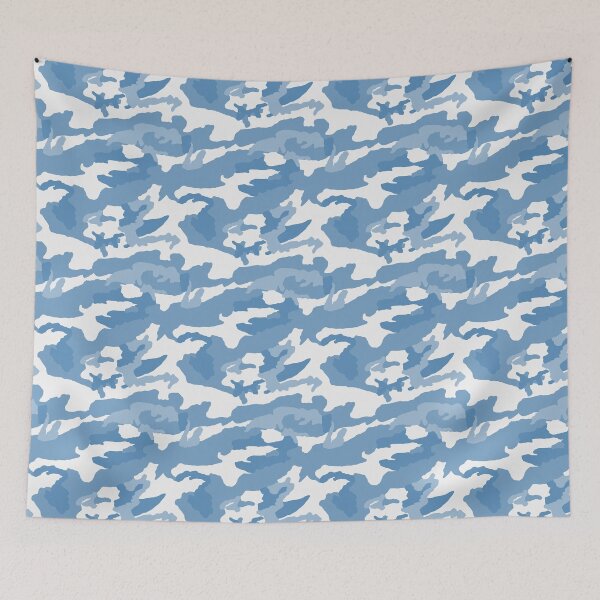 Item preview, White And Steel Blue Camo Pattern Seamless designed and sold by pattern-archive.