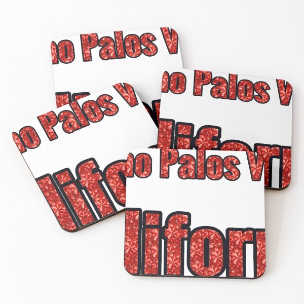 Item preview, Rancho Palos Verdes California City Name With Red Rhinestone designed and sold by TheIconSmith.
