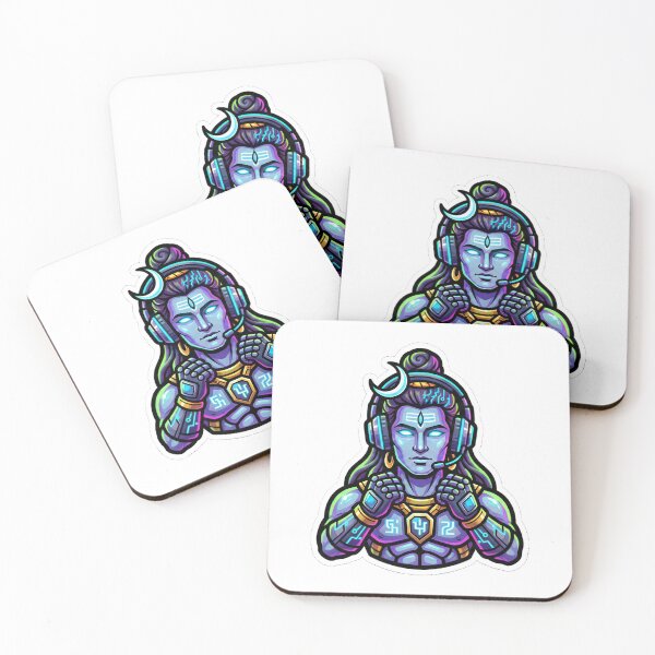 Item preview, Cosmic Shiva Gamer – Neon Cyberpunk Gaming Sticker designed and sold by BLINDSOUL0107.