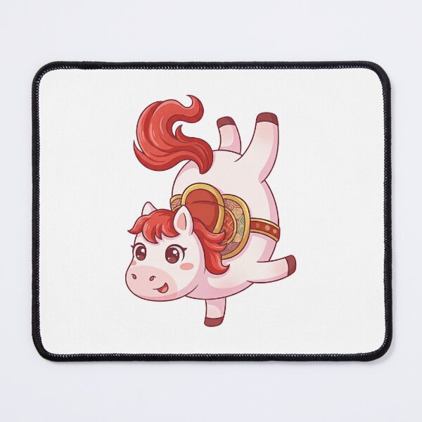 Item preview, Red Mane Chibi Handstand Horse designed and sold by JessieJoyStudio.