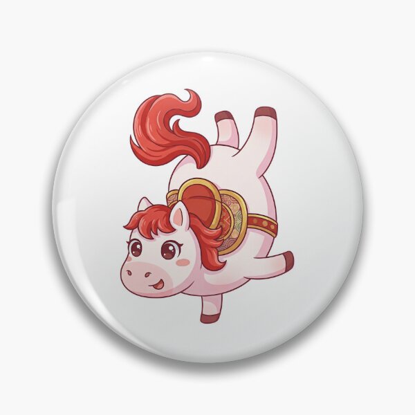 Item preview, Red Mane Chibi Handstand Horse designed and sold by JessieJoyStudio.