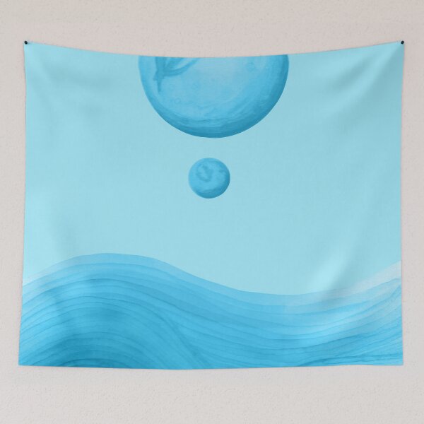 Item preview, Dune watercolour blue designed and sold by helengarvey.
