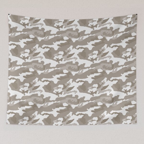 Item preview, White And Taupe Camo Pattern Seamless designed and sold by pattern-archive.