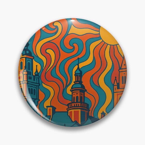 Item preview, Trippy Psychedelic Poster of Lille | Neon Grand Place Glow | Surreal French Cityscape Art designed and sold by PaintedPixels01.