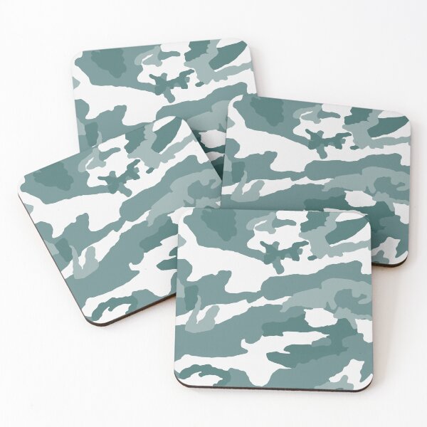 Item preview, White And Teal Camo Pattern Seamless designed and sold by pattern-archive.