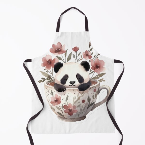 Item preview, Cute Baby Panda in Floral Teacup designed and sold by Radhamadhaba Pattachitra Vibes”.