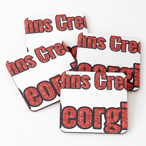 Item preview, Johns Creek Georgia City Name With Red Rhinestone designed and sold by TheIconSmith.