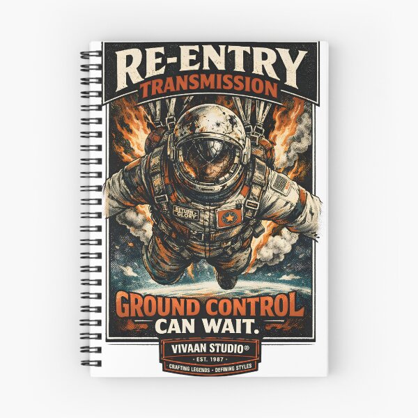 Item preview, Commander Vale-07 Astronaut Re-Entry Streetwear Retro Sci-Fi Space Poster Design - Ground Control Can Wait Vintage Aesthetic by Vivaan Studio designed and sold by Vivaan Studio.