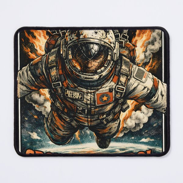Item preview, Commander Vale-07 Astronaut Re-Entry Streetwear Retro Sci-Fi Space Poster Design - Ground Control Can Wait Vintage Aesthetic by Vivaan Studio designed and sold by Vivaan Studio.