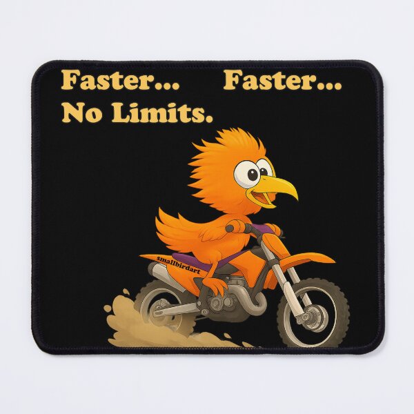 Item preview, Faster Birdi Motocross – Cute & Funny Dirt Bike Cartoon designed and sold by smallbirdart.