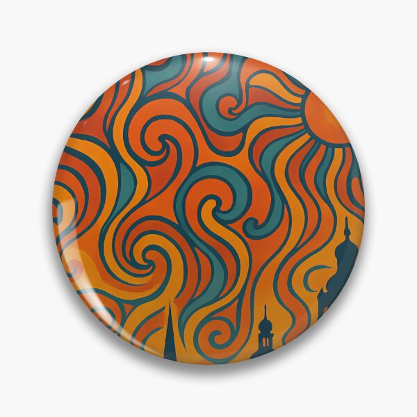 Item preview, Trippy Psychedelic Poster of Leipzig | Neon Monument Skyline | Surreal German Cityscape Art designed and sold by PaintedPixels01.