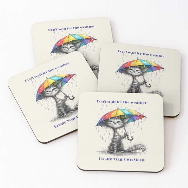 Item preview, Funny Cat with Umbrella. Don't wait for the Weather... designed and sold by Natart1004.