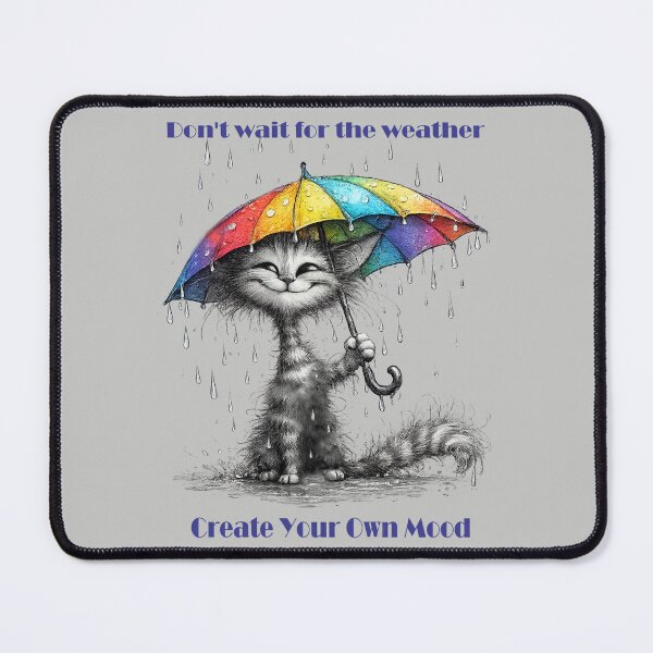Item preview, Funny Cat with Umbrella. Don't wait for the Weather... designed and sold by Natart1004.