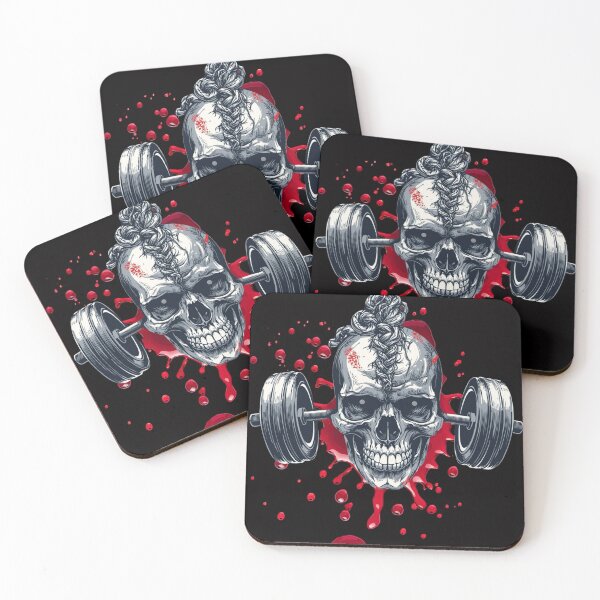 Item preview, body building skull tee designed and sold by SKULLARTISTRY.