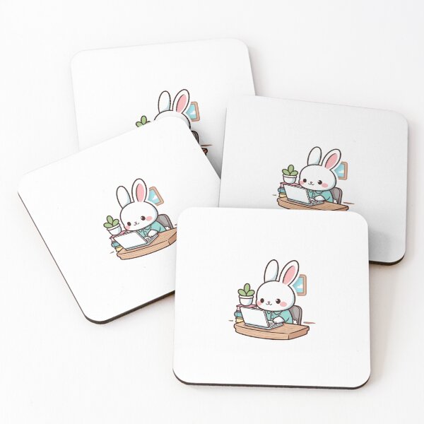 Item preview, Cute Study Bunny Sticker designed and sold by ajcreation2343.
