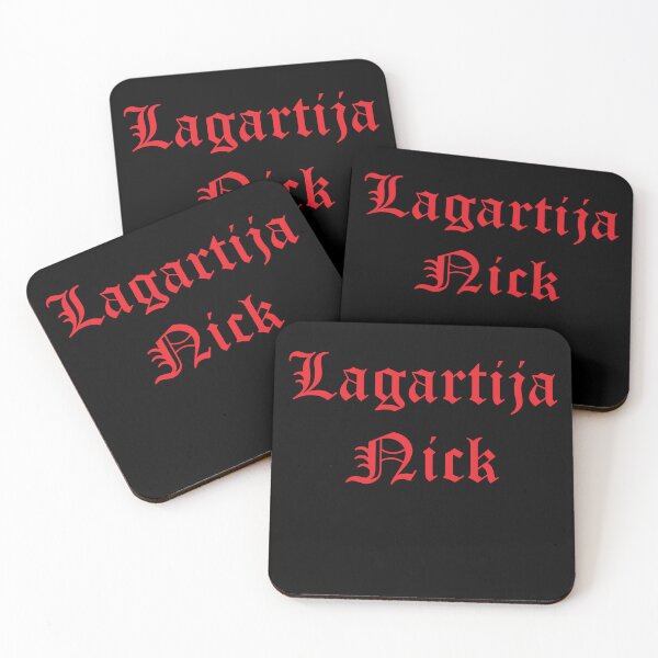 Item preview, Lagartija Nick – Gothic Red Font Tribute (Bauhaus Inspired) designed and sold by simpledarkwavewisdom.