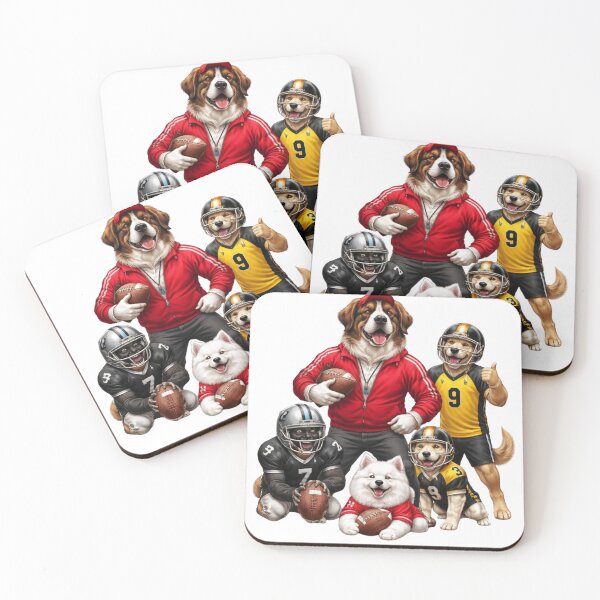 Item preview, Youth American Football Team Mascot Dogs. designed and sold by Nika Art Studio.