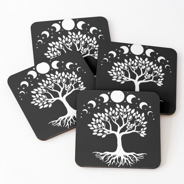Item preview, Tree of Life with Moon Phases – Minimal Witchy Boho Line Art designed and sold by seritik.