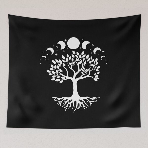 Item preview, Tree of Life with Moon Phases – Minimal Witchy Boho Line Art designed and sold by seritik.