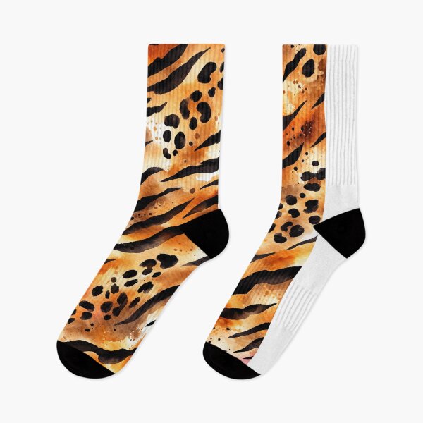 Item preview, Tiger & Leopard Watercolor Animal Print Pattern – Seamless Wild Safari Texture designed and sold by DrizzyV.