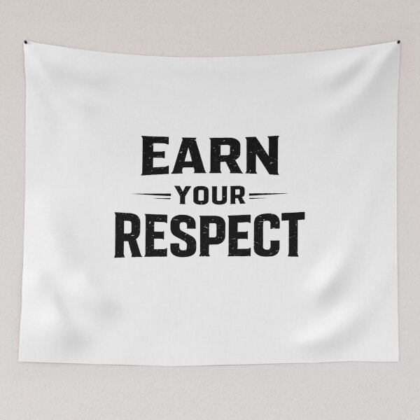 Item preview, Earn Your Respect – Bold Minimal Motivational Typography Design designed and sold by RelateAndTee.
