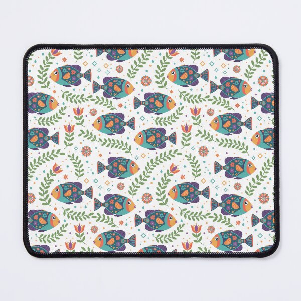 Item preview, Picasso Triggerfish Seamless Repeating Pattern – Folk Art by heidiannemorris © designed and sold by FOLK ART FUSION by heidiannemorris.