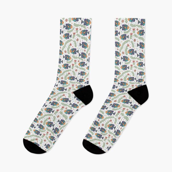 Item preview, Picasso Triggerfish Seamless Repeating Pattern – Folk Art by heidiannemorris © designed and sold by FOLK ART FUSION by heidiannemorris.