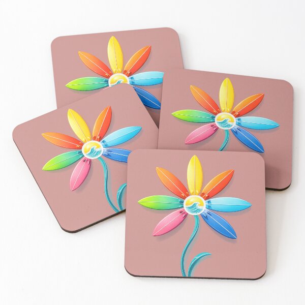Item preview, Surfboard Flower Free choice background.  designed and sold by LuluLeb.