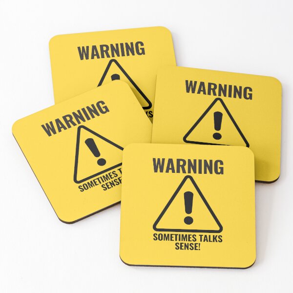 Item preview, WARNING SOMETIMES TALK SENSE warning sign designed and sold by CEastwoodPhotos.