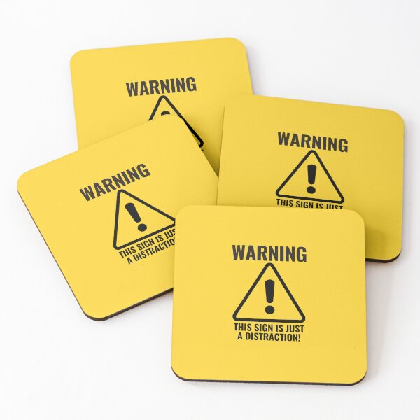 Item preview, WARNING JUST A DISTRACTION warning sign designed and sold by CEastwoodPhotos.