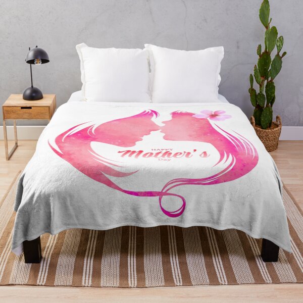 Item preview, Happy Mother’s Day Pink Watercolor Silhouette – Mother and Daughter Love Art designed and sold by FaithPixels.
