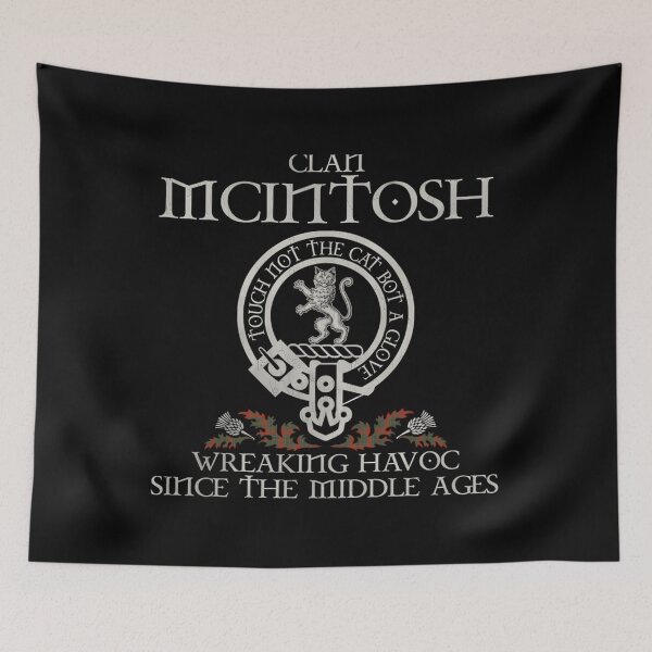Item preview, Clan Mcintosh Crest Scottish Surname Tartan Thistle Vintage designed and sold by ThomasFoucher.