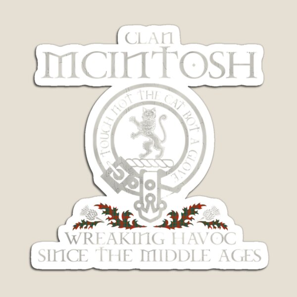 Artikelvorschau, Clan McIntosh Wappen Schottischer Nachname Tartan Distel Vintage entworfen und verkauft von ThomasFoucher.