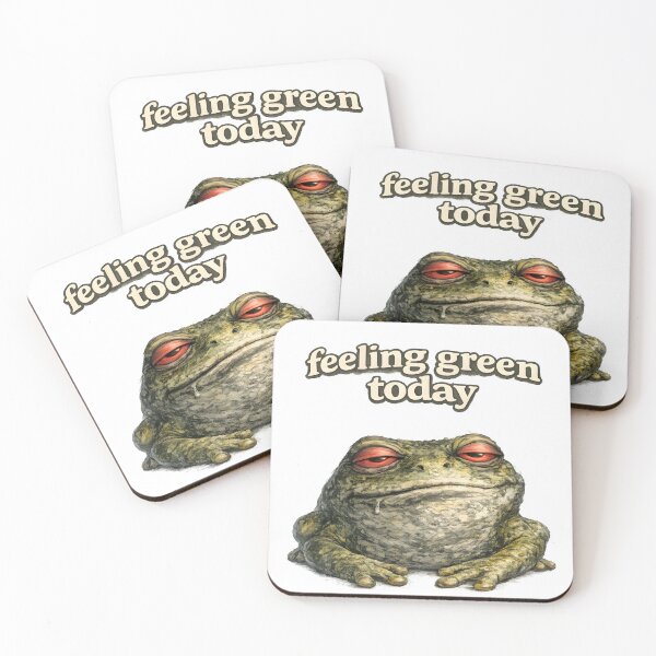 Item preview, Feeling Green Today, Frog Mood Meme, Funny Quote designed and sold by o3o6.