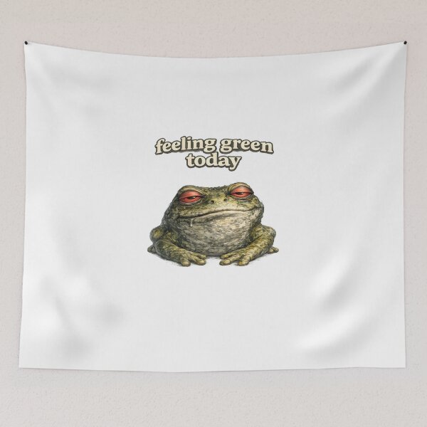 Item preview, Feeling Green Today, Frog Mood Meme, Funny Quote designed and sold by o3o6.